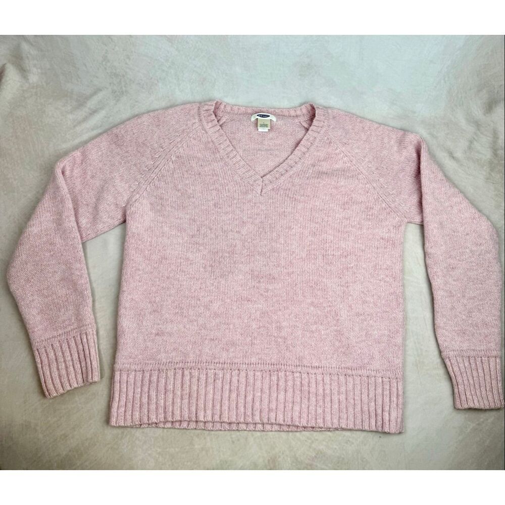 Old Navy 100% Lambswool Sweater Pink Knit Women’s Large